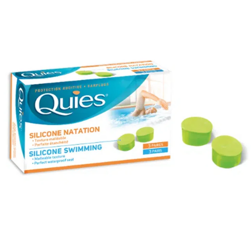 Quies Protection Silicone Ear Plugs for Swimmers 3 Pairs