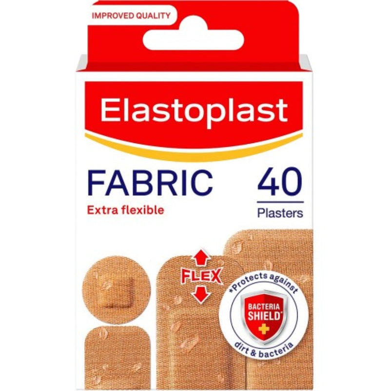 Elastoplast Fabric Assorted Plasters Extra Flexible & Breathable 40 Plasters