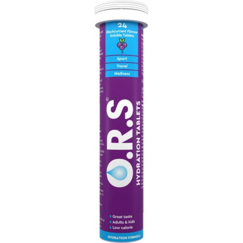 ORS Hydration Tablets Blackcurrant Tubes Of 24
