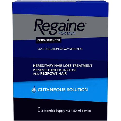 Regaine for Men Extra Strength Scalp Solution 5% W/V 3 x 60ml
