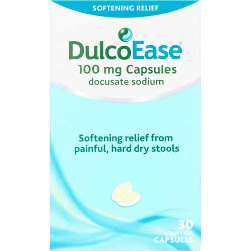 Dulcoease Softening Relief Capsules 100mg 30 Soft Gel Capsules