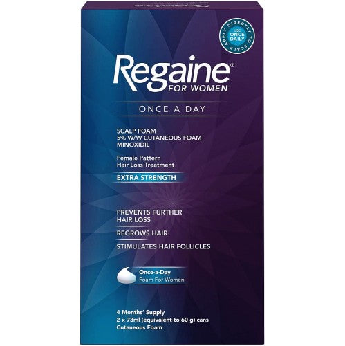 Regaine For Women Extra Strength Scalp Foam 5% W W Cutaneous Foam 2x73ml