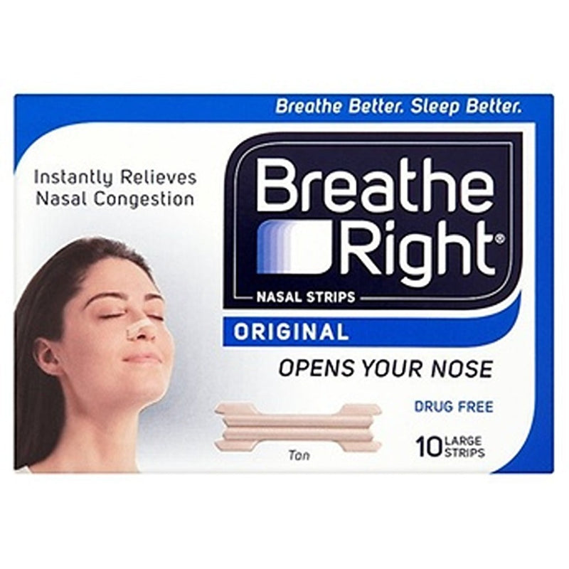 Breathe Right Nasal Strips Natural Large 10s