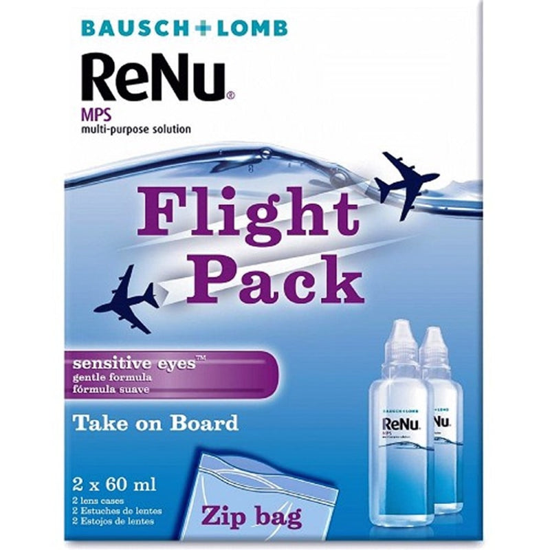 ReNu MPS Multi-Purpose Contact Lens Solution Flight Pack