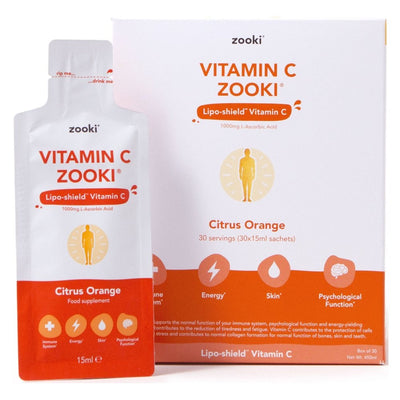 Zooki Vitamin C 1000mg Citrus Orange 30 Sachets