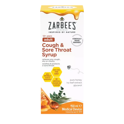 Zarbee’s Adult Cough & Sore Throat Syrup 150ml