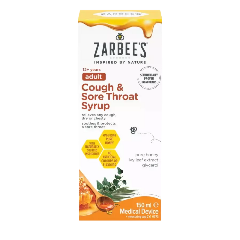 Zarbee’s Adult Cough & Sore Throat Syrup 150ml