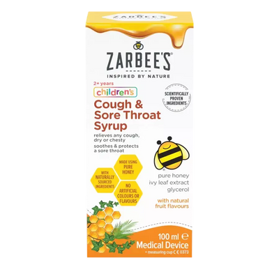 Zarbee’s Children’s Cough & Sore Throat Syrup 100ml