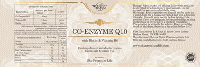 Sky Premium Life Coenzyme Q10 with Biotin and Vitamin B6 – 60 Tablets
