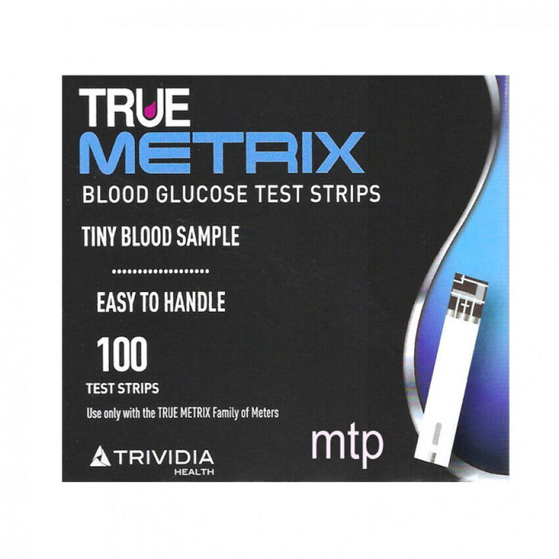 True Metrix Blood Glucose Test Strips Box of 100