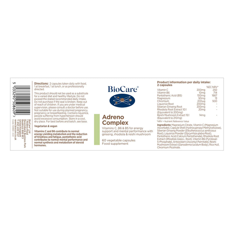 Biocare Adreno Complex 60 Capsules