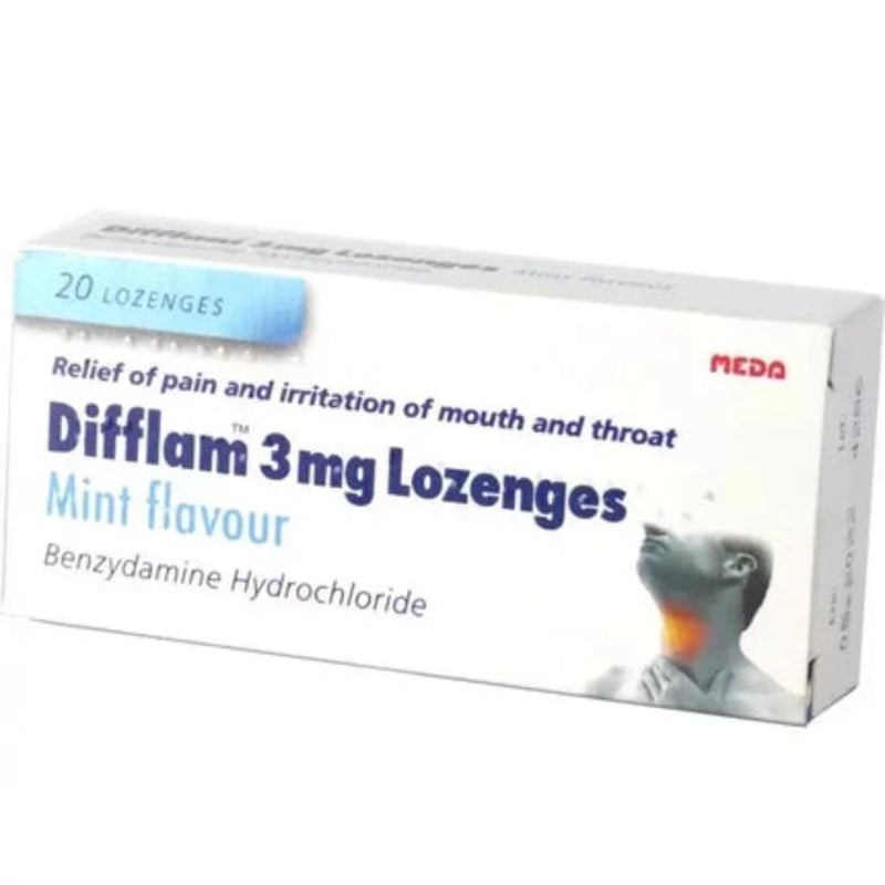 Difflam 3mg Mint Lozenges Pack of 20