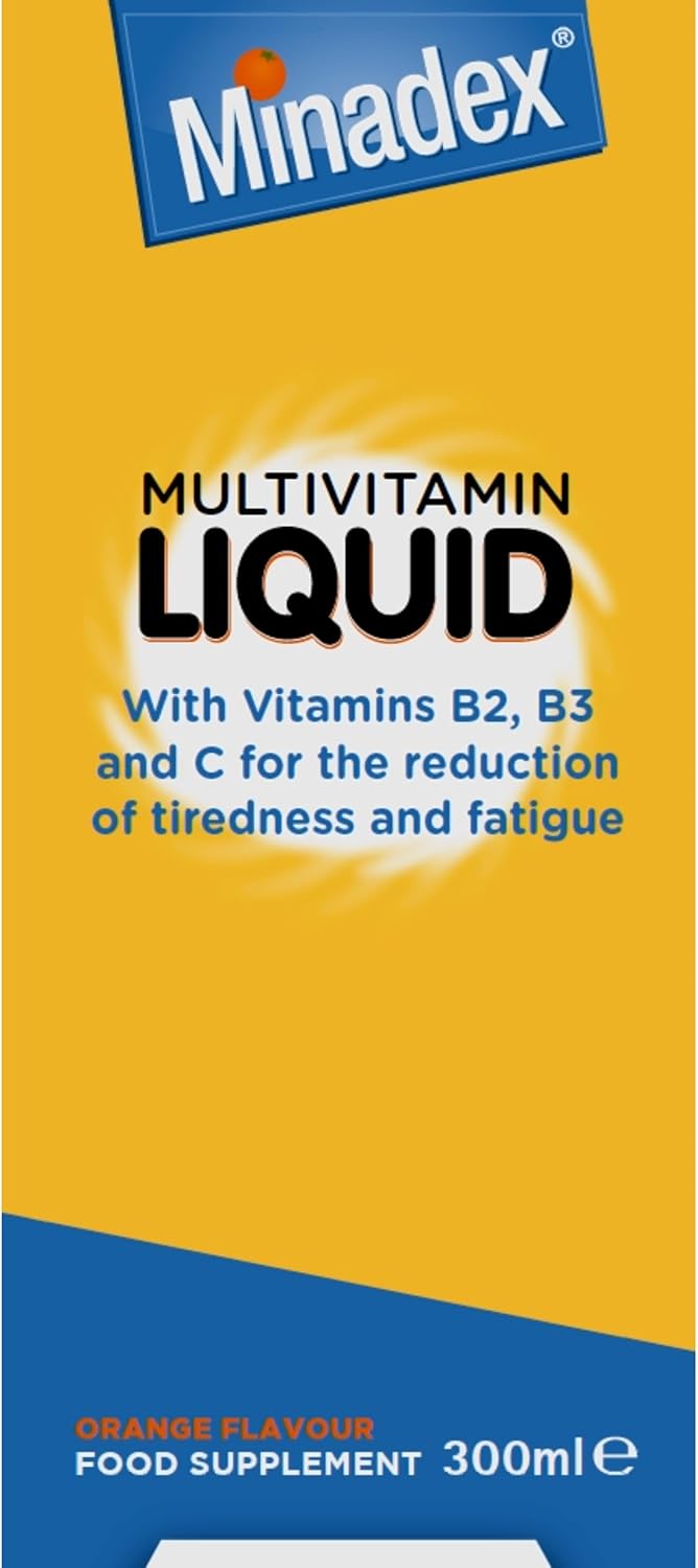 Minadex Multivitamin Liquid Orange Flavour 300 ml