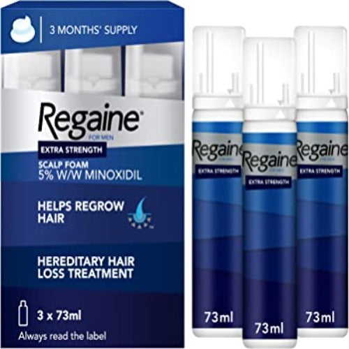 Regaine Extra Strength Hair Regrowth Scalp Foam 5% Cutaneous Foam 3 x 73ml