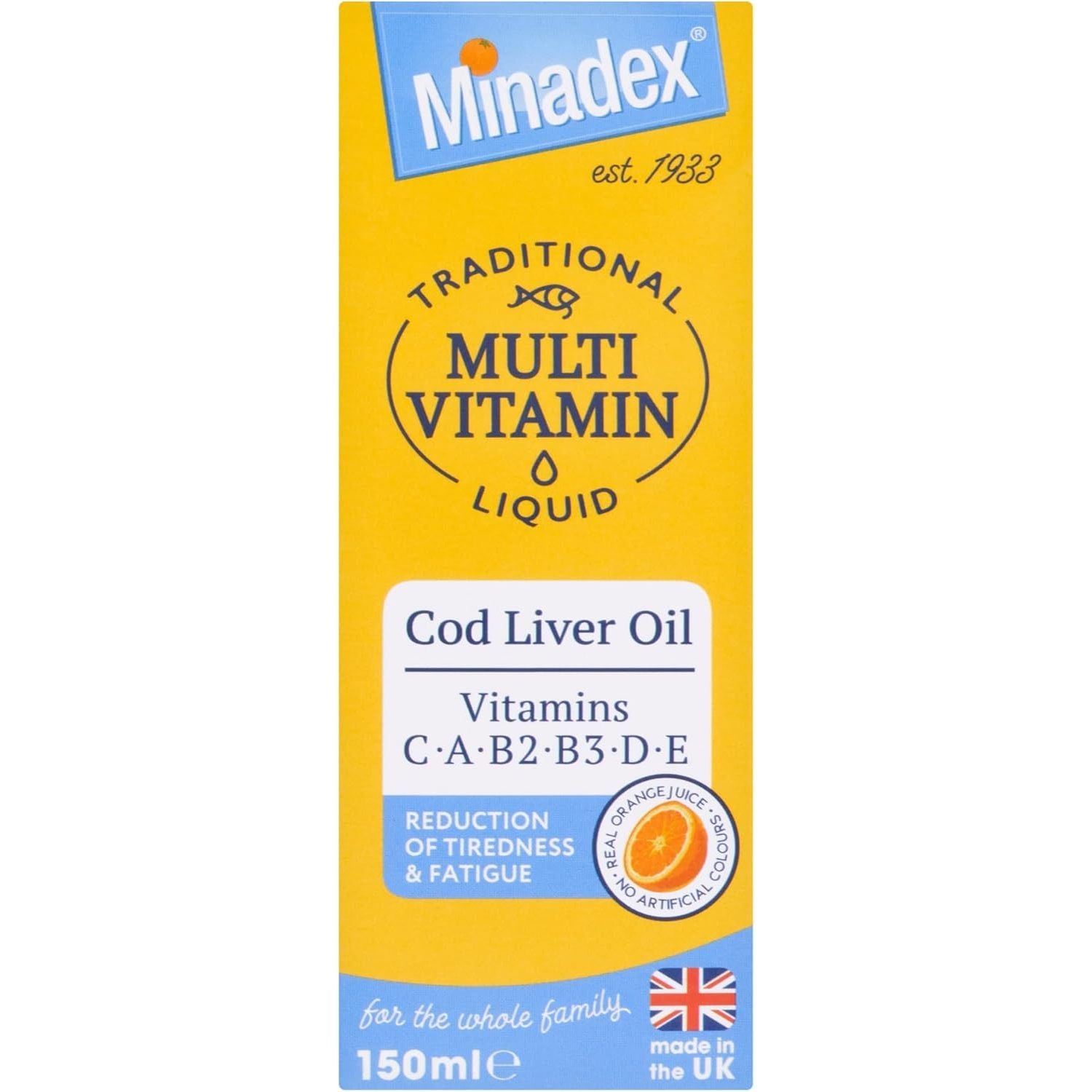 Minadex Multivitamin Liquid Orange Flavour 150 ml | Pharmacysaver