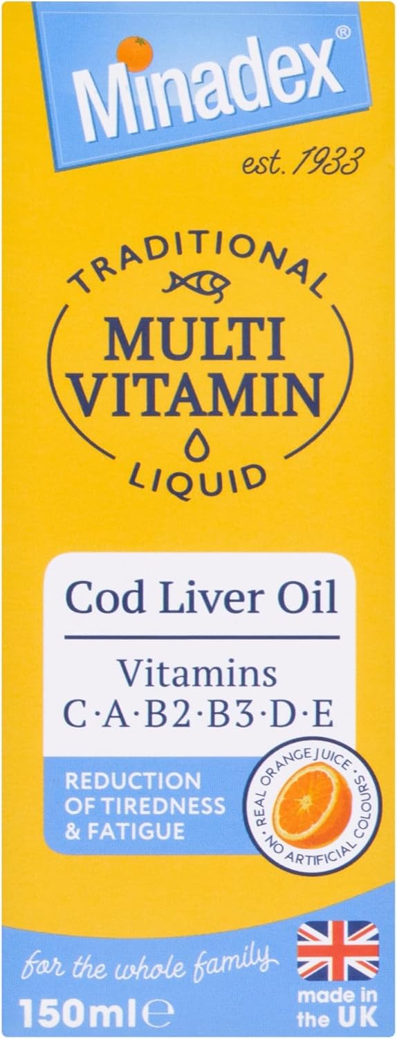 Minadex Multivitamin Liquid Orange Flavour 150 ml