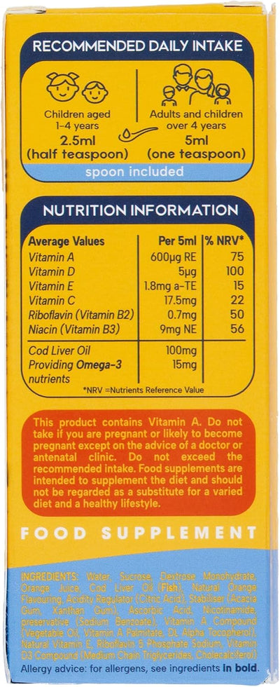 Minadex Multivitamin Liquid Orange Flavour 150 ml