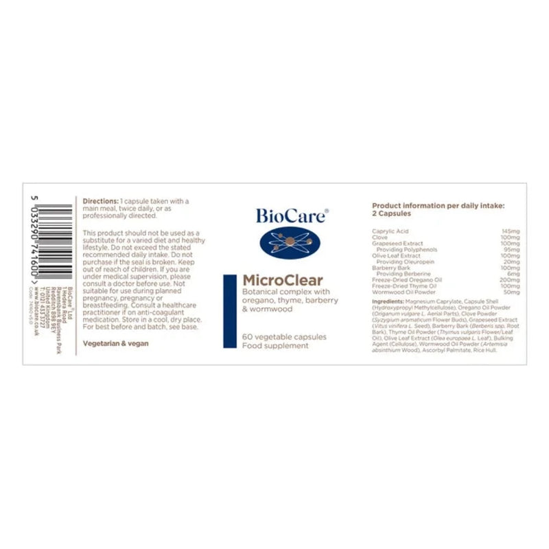 BioCare MicroClear 60 Capsules