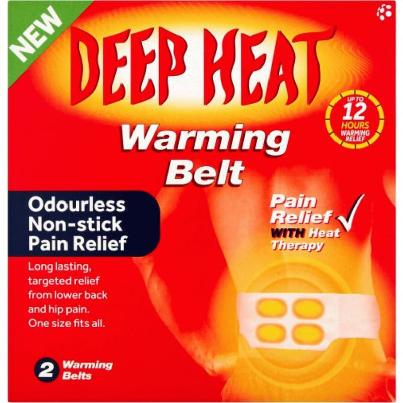 Deep Heat Long Lasting Warming Belt Pain Relief 2 Patches