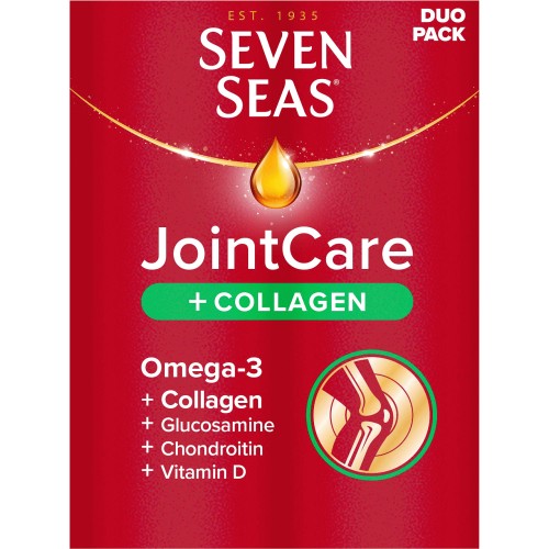 Seven Seas JointCare + Collagen with Omega-3 and Glucosamine, 30 Capsules +30 Tablets