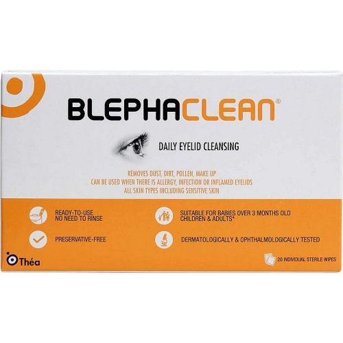 Blephaclean Sterile Eyelid Cleansing  20 Wipes