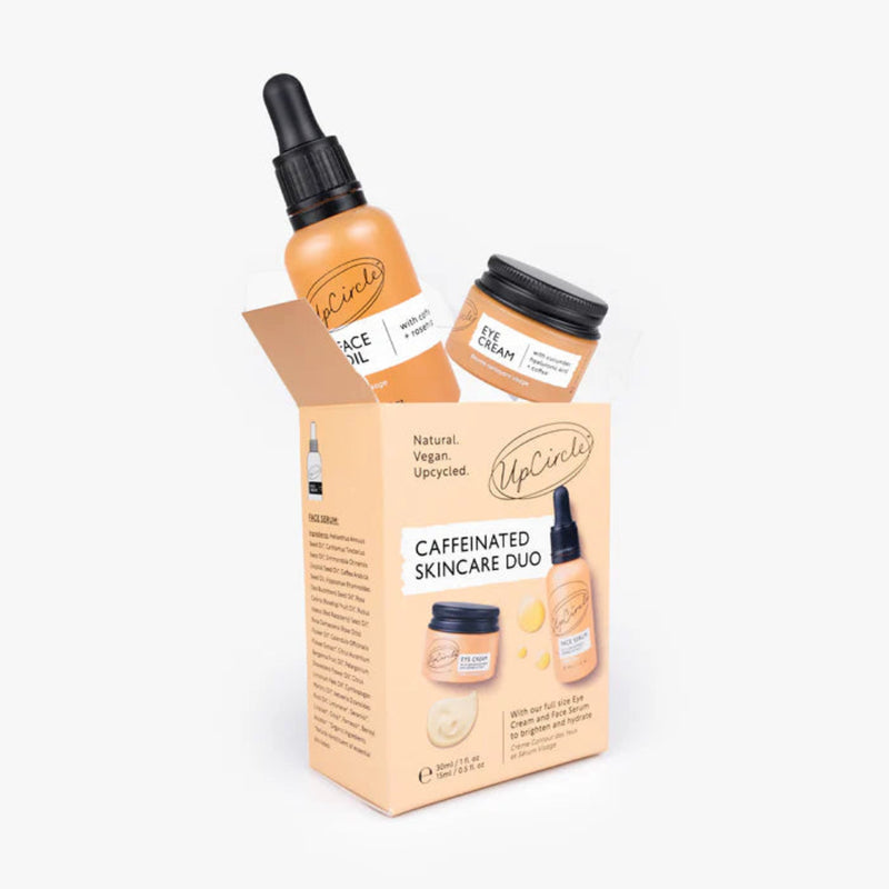 Upcircle The Caffeinated Duo - Coffee Face Oil + Coffee Eye Cream