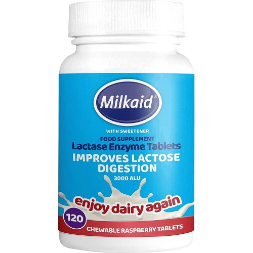 Milkaid Lactase Enzyme Supplement 120 Tablets