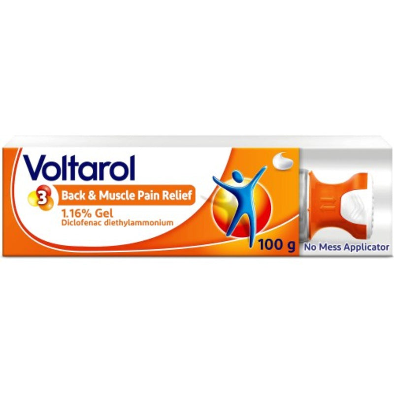 Voltarol Back & Muscle Pain Relief 1.16% Gel 100g ( With no mess applicator)