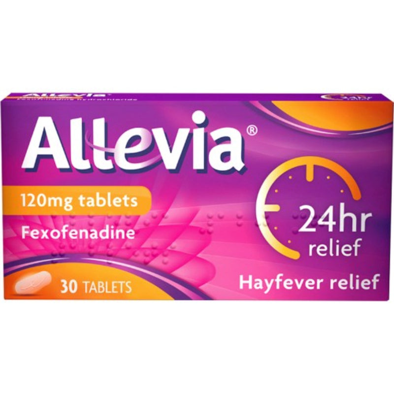 Allevia Hayfever Relief Fexofenadine Tablets 120mg 30s