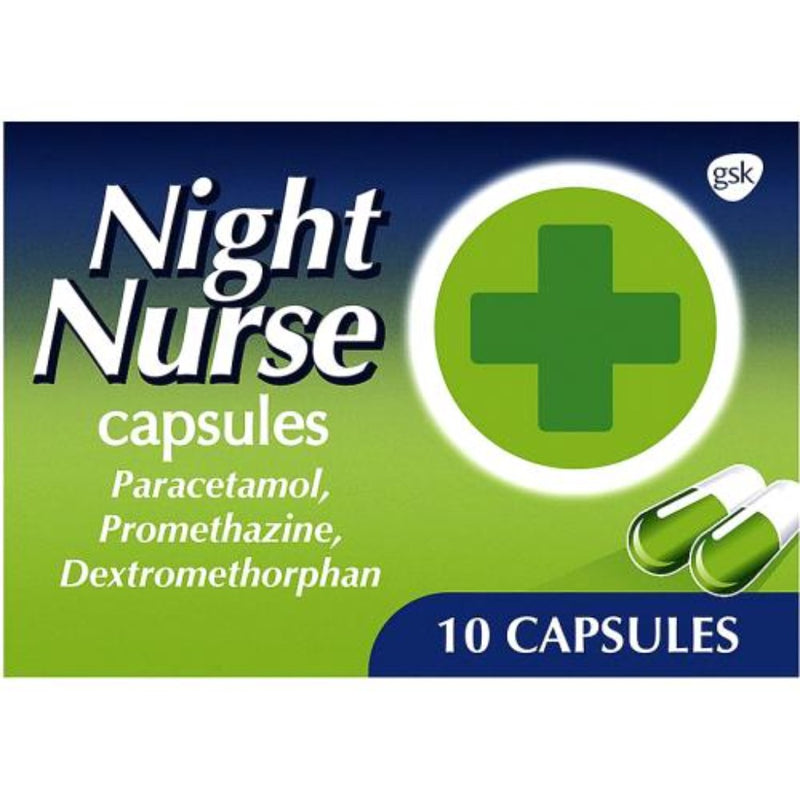 Night Nurse Cold and Flu Relief 10 Capsules