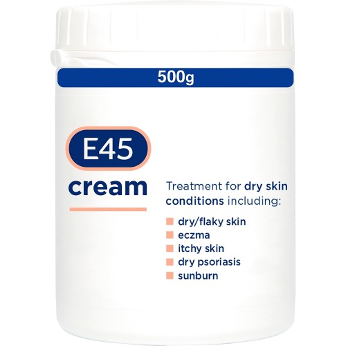 E45 Moisturiser Cream Tub 500g