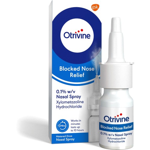 Otrivine Blocked Nose Relief Adult Metered Dose 0.1% Nasal Spray 10ML