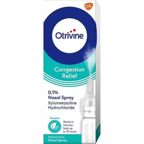 Otrivine Adult Congestion Relief Nasal Spray Measured Dose Sinusitis 10ML
