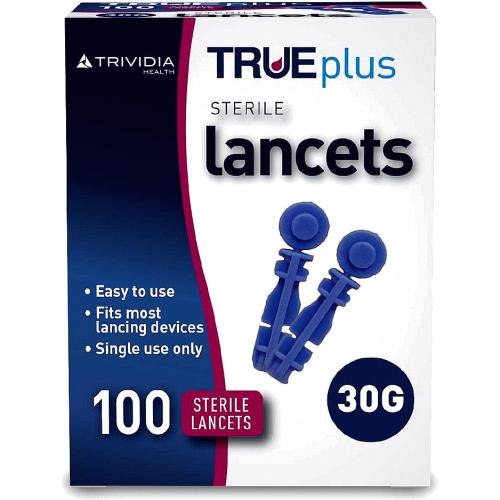 TRUEplus Single-Use Sterile Lancets 30 Gauge 100 Lancets
