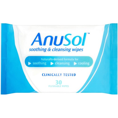 Anusol Soothing & Cleansing Flushable Wipes 30s