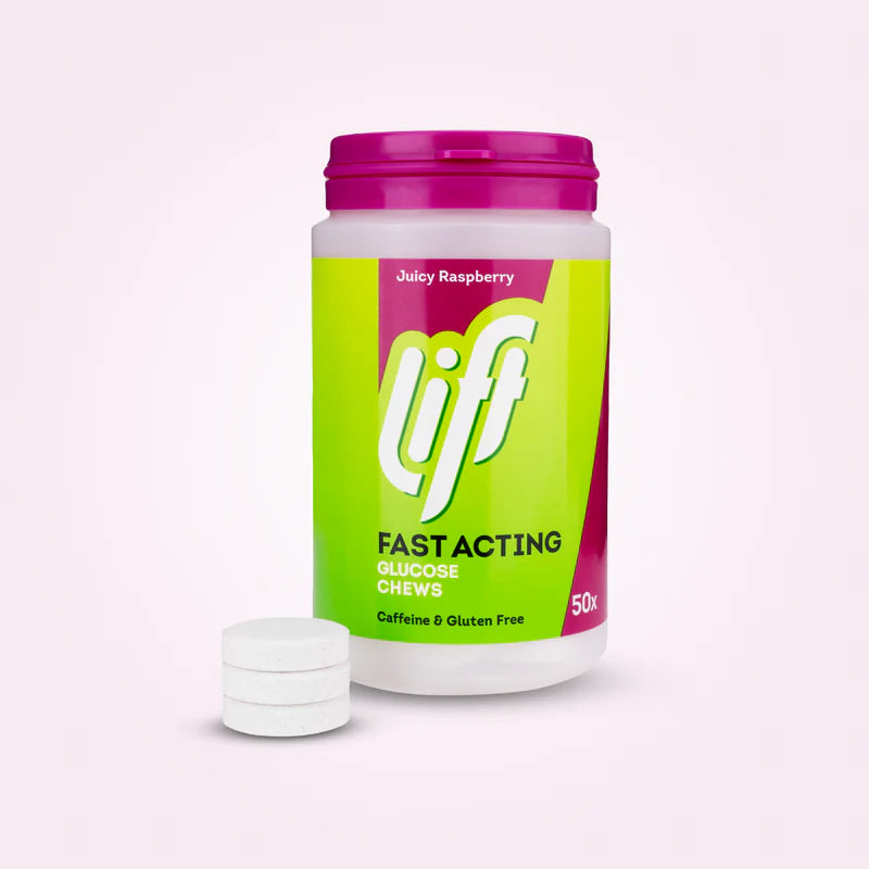 Lift Glucose Chews Raspberry 6x50 Tablets