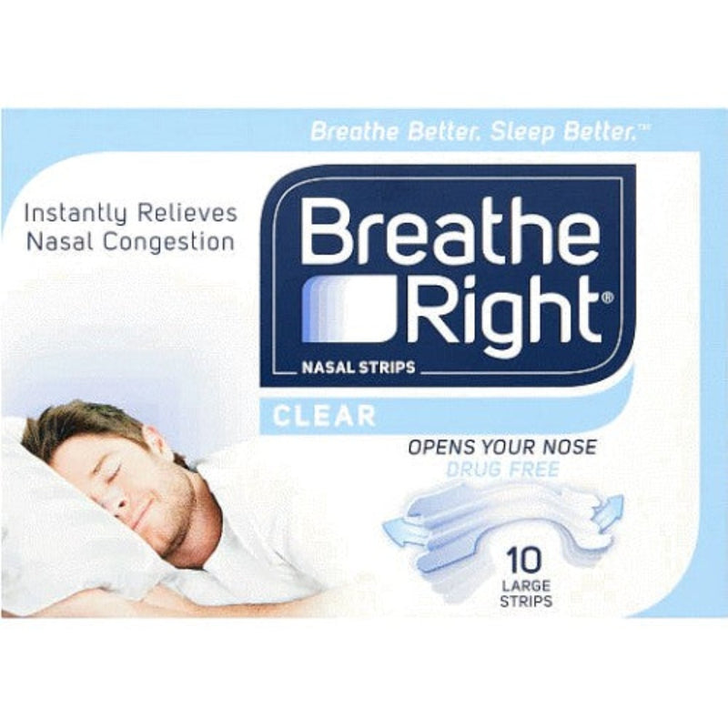 Breathe Right Nasal Strips Clear Large 10s