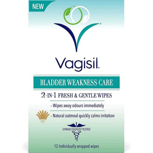 Vagisil Bladder Weakness Care 2 in 1 Wipes 12s