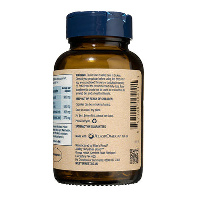 Wiley's Finest Wild Alaskan Fish Oil  180 x 450mg Easy-Swallow Mini Softgels