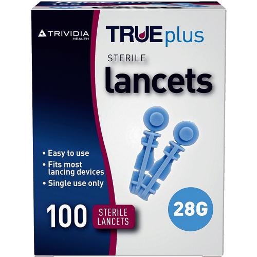 TRUEplus Single-Use Sterile Lancets 28 Gauge 100 Lancets