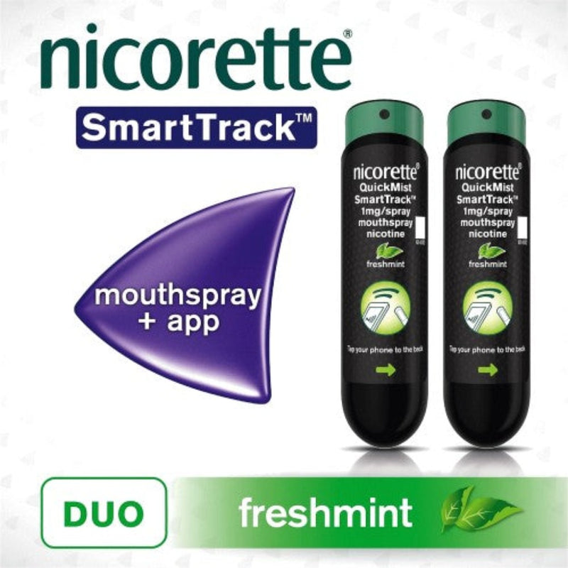Nicorette QuickMist SmartTrack 1mg/spray Mouthspray + App- Freshmint flavour- Duo Pack