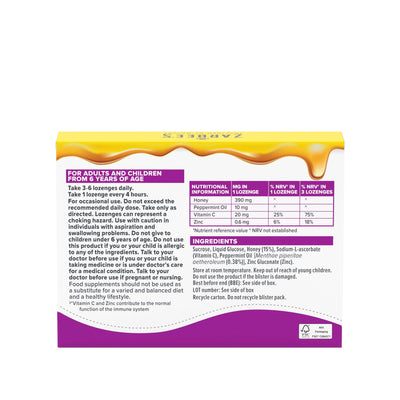 Zarbee’s Cooling Throat + Immune Support 24 Lozenges