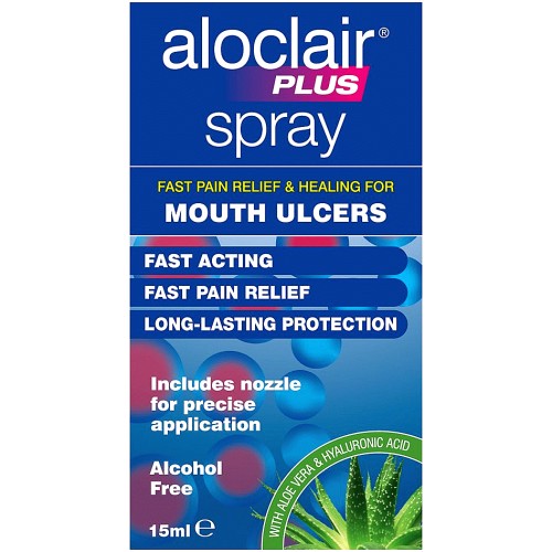 Aloclair Plus Fast Acting Mouth Ulcer Spray 15ml