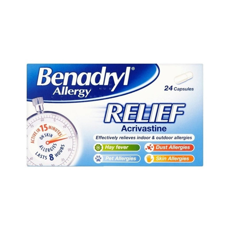 Benadryl Allergy Relief 8mg Capsules 24s