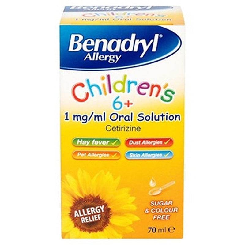 Benadryl Allergy Relief Solution for Children 70ml