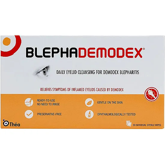 Blephademodex Preservative Free Daily Eyelid 30 Wipes