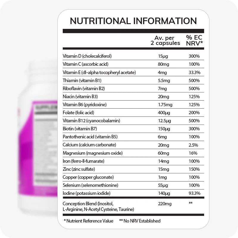 Conceive Plus Women Fertility Support Multivitamins 60 Caps