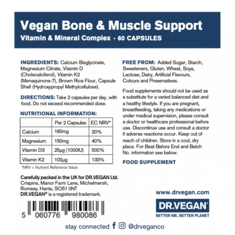 DR.VEGAN Bone & Muscle Support - 60 Capsules