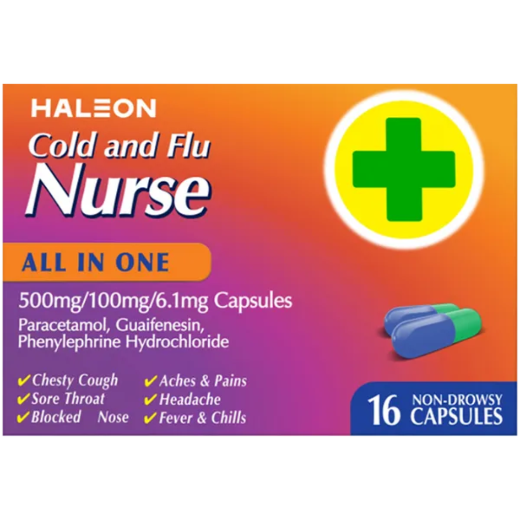 Cold and Flu Nurse All-In-One Capsules - 16 Capsules | Pharmacysaver