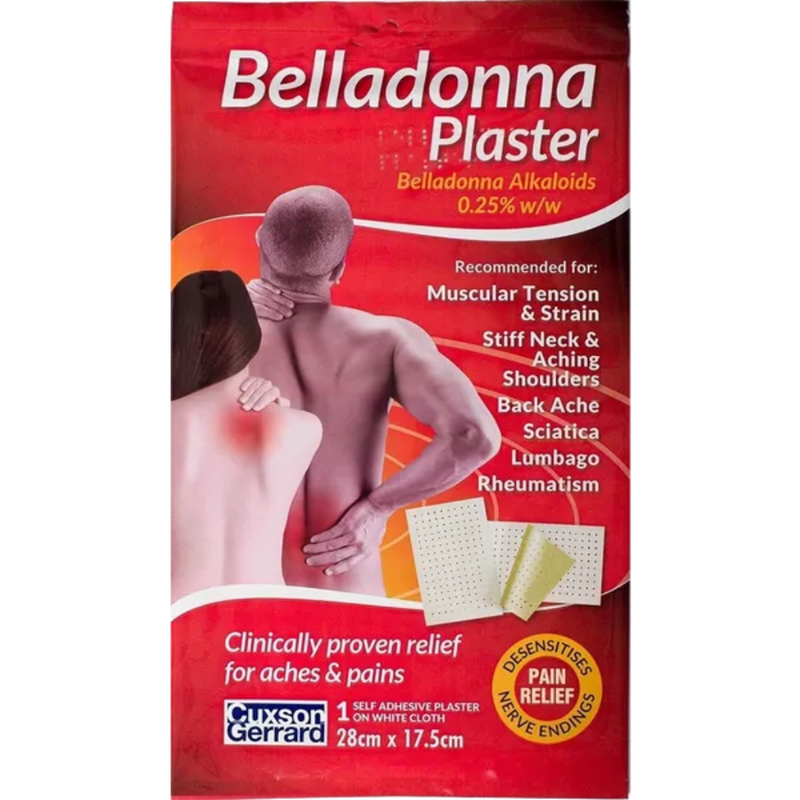 Belladonna Plaster Large 28cm x 17.5cm 1 Pack